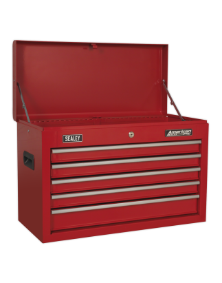 Topchest, coffre à outils Mid-Box et pile de 14 tiroirs Rollcab - Rouge