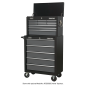 Rollcab 5 Drawer with Ball-Bearing Slides - Black/Grey