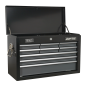 Topchest 9 Drawer with Ball-Bearing Slides - Black/Grey