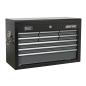 Topchest 9 Drawer with Ball-Bearing Slides - Black/Grey