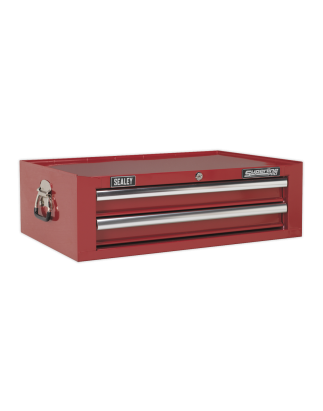 Mid-Box 2 Drawer Tool Chest with Ball-Bearing Slides - Red