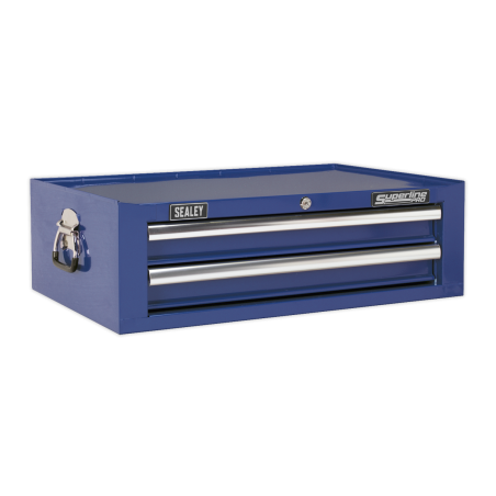 Mid-Box 2 Drawer Tool Chest with Ball-Bearing Slides - Blue