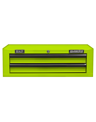 Mid-Box Tool Chest 2 Drawer with Ball-Bearing Slides - Green/Black