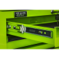 Mid-Box Tool Chest 2 Drawer with Ball-Bearing Slides - Green/Black