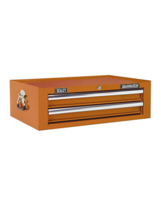 Mid-Box Tool Chest 2 Drawer with Ball-Bearing Slides - Orange