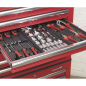 Topchest 5 Drawer with Ball-Bearing Slides - Red