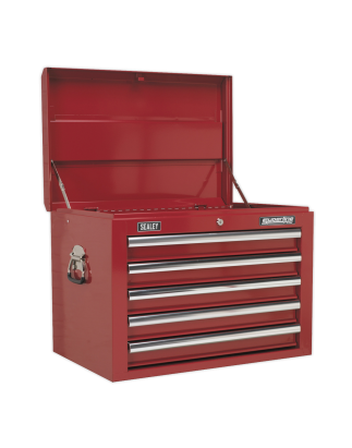 Topchest 5 Drawer with Ball-Bearing Slides - Red