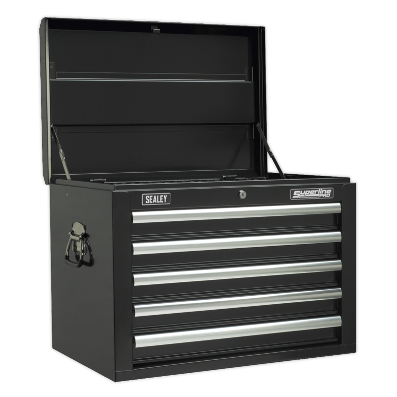 Topchest 5 Drawer with Ball-Bearing Slides - Black