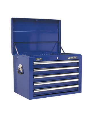 Topchest 5 Drawer with Ball-Bearing Slides - Blue