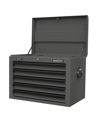 Topchest 5 Drawer with Ball-Bearing Slides - Grey/Black