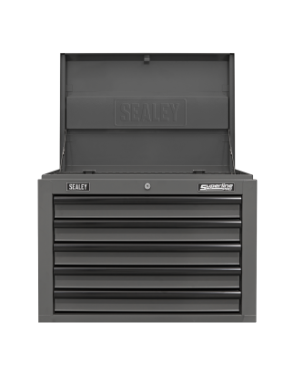 Topchest 5 Drawer with Ball-Bearing Slides - Grey/Black