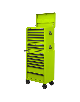 Topchest 5 Drawer with Ball-Bearing Slides - Green/Black