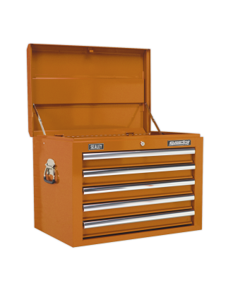 Topchest 5 Drawer with Ball-Bearing Slides - Orange