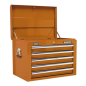 Topchest 5 Drawer with Ball-Bearing Slides - Orange