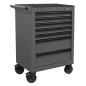 Rollcab 7 Drawer with Ball-Bearing Slides - Grey/Black