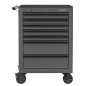 Rollcab 7 Drawer with Ball-Bearing Slides - Grey/Black