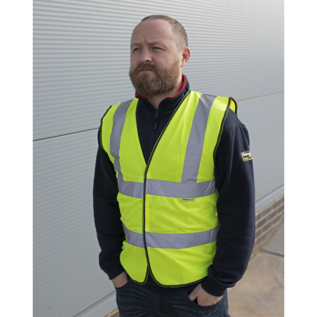 Worksafe® Hi-Vis Yellow Waistcoat - Medium