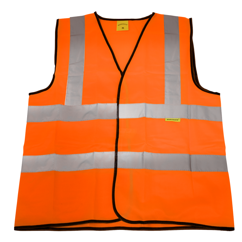 Gilet orange haute visibilité Worksafe® - Moyen