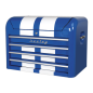 Topchest 4 Drawer Retro Style - Blue with White Stripes