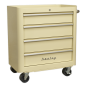 Retro Style Topchest, Mid-Box Tool Chest & Rollcab Combination 10 Drawer Cream