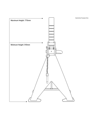 Auto Rise Ratchet Axle Stands (Pair) 10 Tonne Capacity per Stand