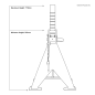 Auto Rise Ratchet Axle Stands (Pair) 10 Tonne Capacity per Stand