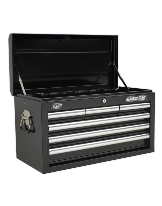 Topchest 6 Drawer with Ball-Bearing Slides - Black