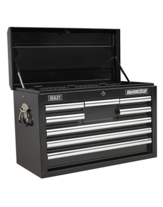 Topchest 8 Drawer with Ball-Bearing Slides - Black