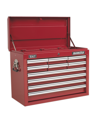 Topchest 10 Drawer with Ball-Bearing Slides - Red