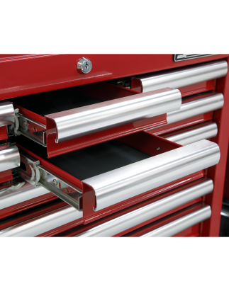 Topchest 10 Drawer with Ball-Bearing Slides - Red