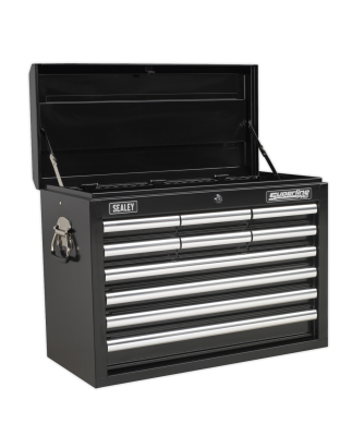 Topchest 10 Drawer with Ball-Bearing Slides - Black