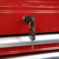 Rollcab 7 Drawer with Ball-Bearing Slides - Red