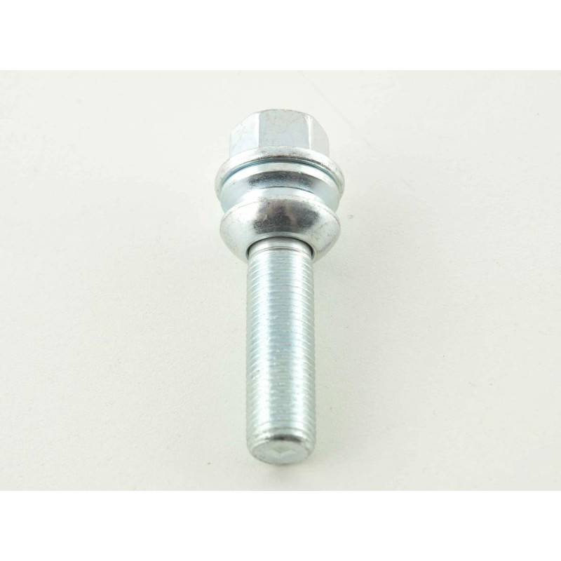 Single wheel bolt L 28 mm M14 x 1.5 silver