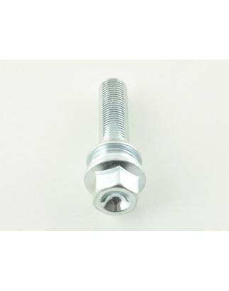 Single wheel bolt L 28 mm M14 x 1.5 silver