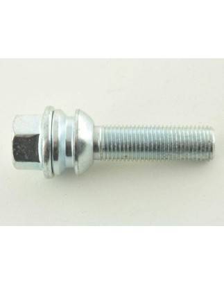 Single wheel bolt L = 28 mm M14 x 1.5 silver