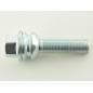 Single wheel bolt L 28 mm M14 x 1.5 silver