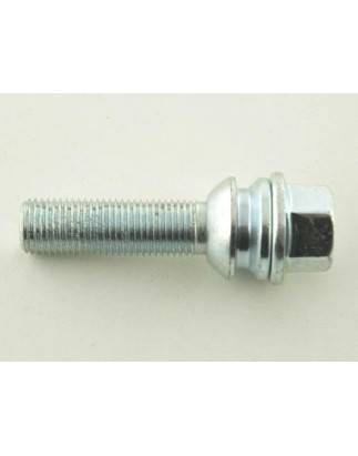 Single wheel bolt L = 28 mm M14 x 1.5 silver