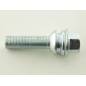 Single wheel bolt L 28 mm M14 x 1.5 silver