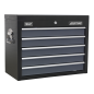 Topchest 5 Drawer with Ball-Bearing Slides - Black/Grey