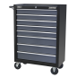 Rollcab 8 Drawer with Ball-Bearing Slides - Black/Grey