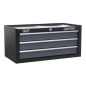 Tool Chest Combination 16 Drawer with Ball-Bearing Slides - Black/Grey & 468pc Tool Kit