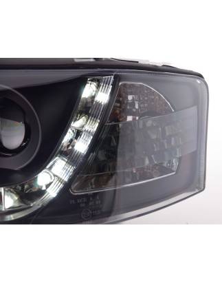 Headlight set Daylight LED daytime running lights Audi A6 4B 97-00 black