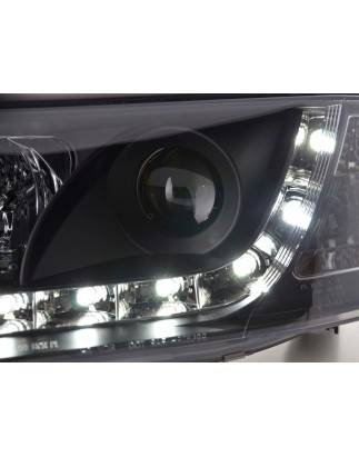 Headlight set Daylight LED daytime running lights Audi A6 4B 97-00 black