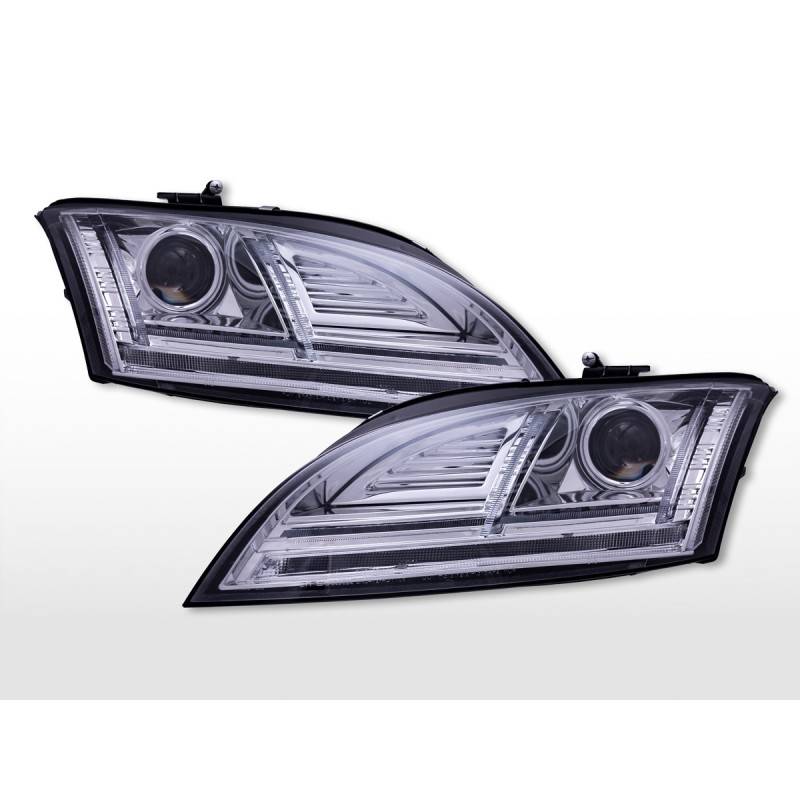 Phares diurnes avec feux diurnes à LED Audi TT (8J) 2010-2014 chrome