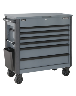 Tool Trolley 6 Drawer with Ball Bearing Slides - Grey