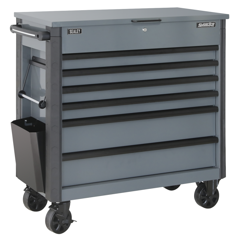 Tool Trolley 6 Drawer with Ball Bearing Slides - Grey