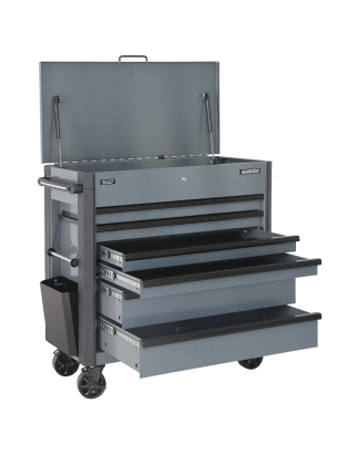 Tool Trolley 6 Drawer with Ball Bearing Slides - Grey