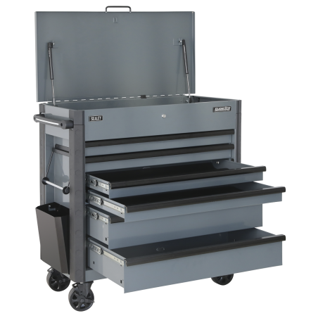 Tool Trolley 6 Drawer with Ball Bearing Slides - Grey