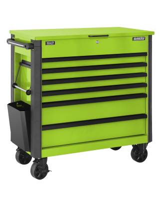 Tool Trolley 6 Drawer with Ball Bearing Slides - Green