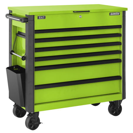 Tool Trolley 6 Drawer with Ball Bearing Slides - Green